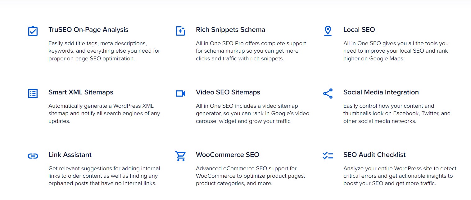 Features all in one seo