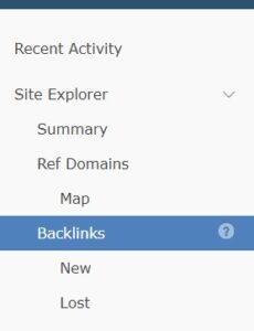backlinks majestic new and lost