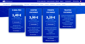 OVH webmail prix