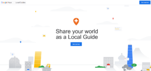 interface d'accuiel du Local Guide Programm de Google Maps