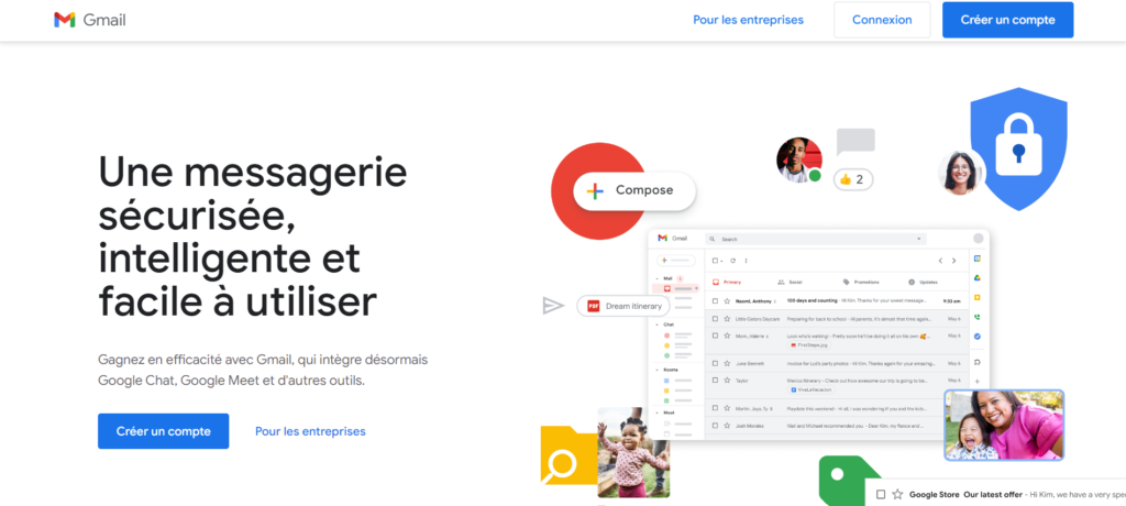 Gmail page d'accueil